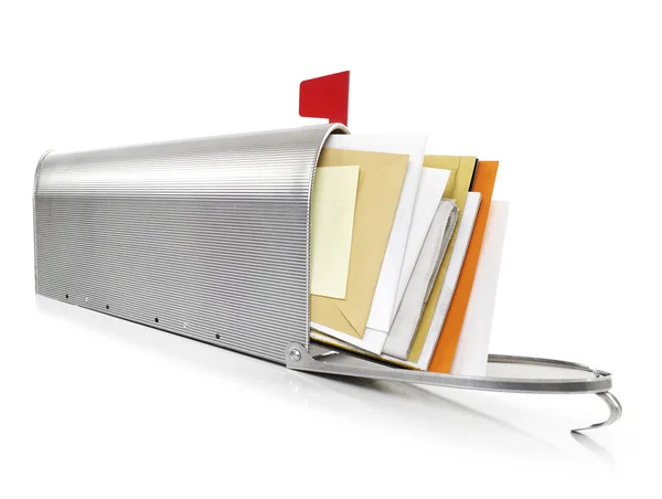 Γραμματοκιβώτιο σε λευκό — Φωτογραφία Αρχείου
