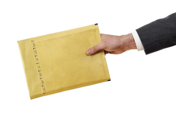 Mailman met envelop — Stockfoto