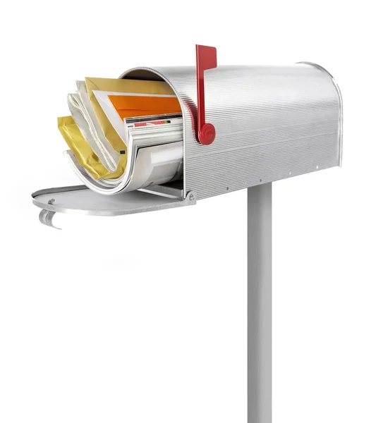 Briefkasten auf weiß — Stockfoto