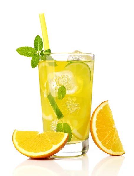 Orange cocktail on white — Stock Photo, Image