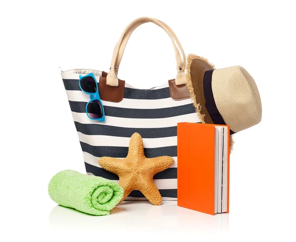 Beach bag on white — Stock Photo, Image