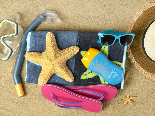 Zomertijd op strand — Stockfoto