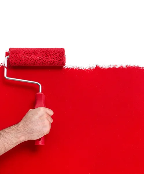 Pintura em vermelho — Fotografia de Stock