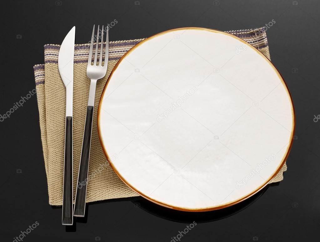 Place setting on the table