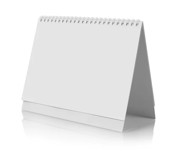 Επιτραπέζιο ημερολόγιο σε λευκό — Φωτογραφία Αρχείου