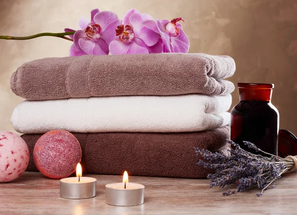 Spa setting on the table — Stock Photo, Image