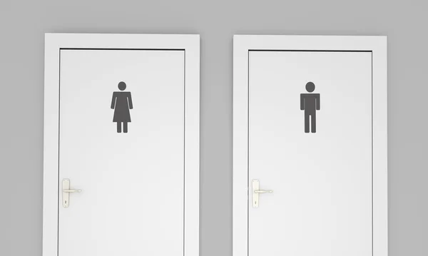 Public restroom doors — Stock Photo, Image