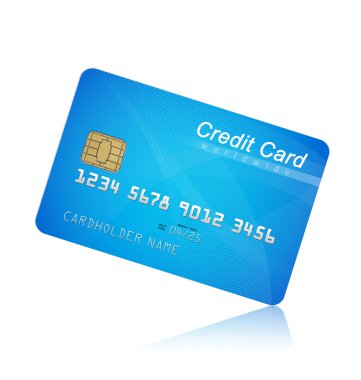 Credit card on white