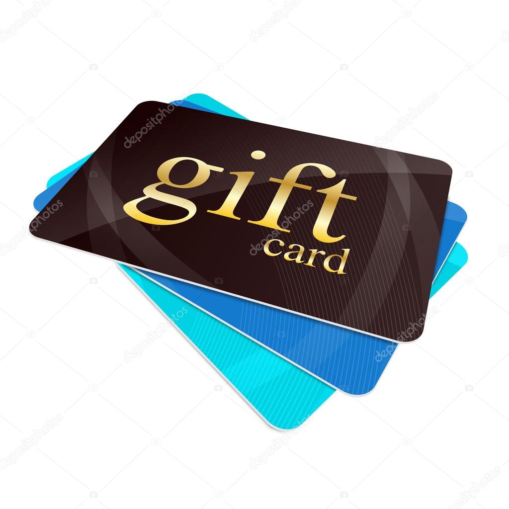 Gift cards on white