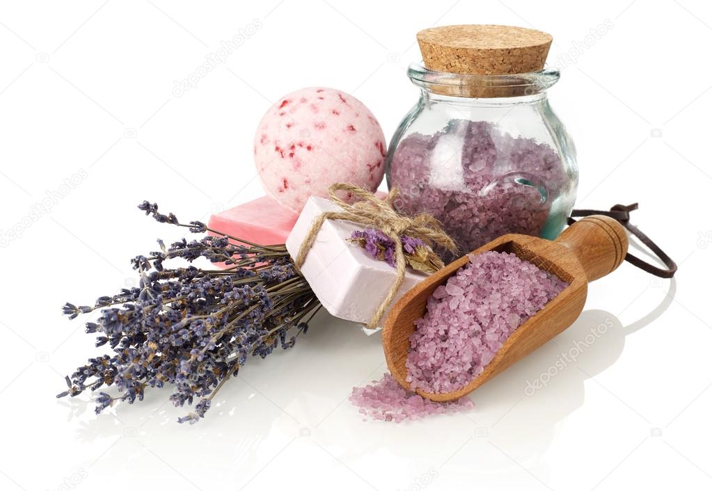 Lavender bath soap and salt