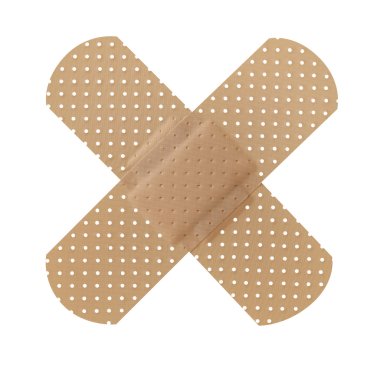 Cross adhesive bandage clipart