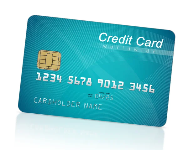 Carta di credito su bianco — Foto Stock