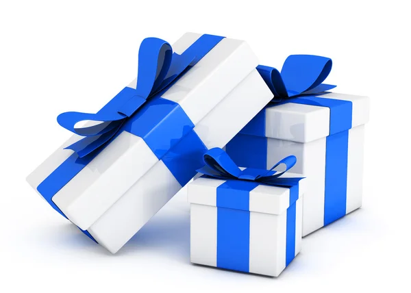 Cajas de regalo en blanco — Foto de Stock