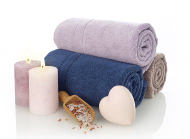 Beyaz banyo gevşeme