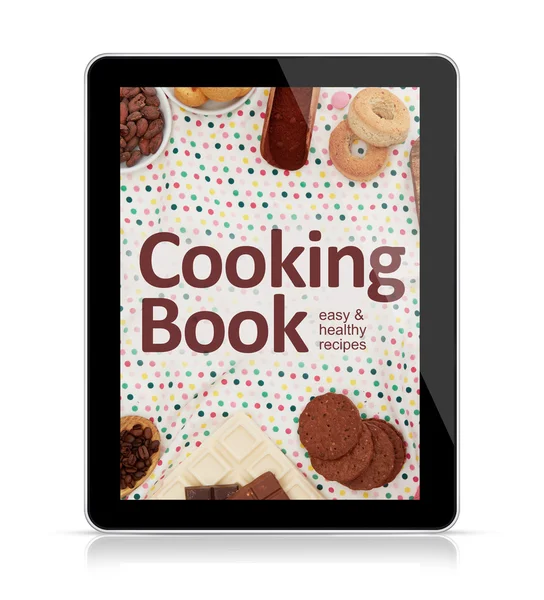 Digitális tábla főzés könyv — Stock Fotó
