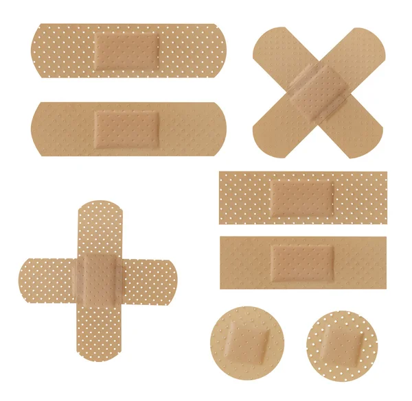 Band aids on white — Stock Photo, Image