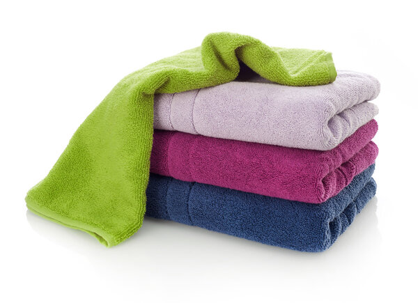 Towels on white
