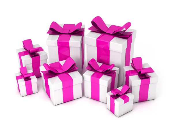 Cajas de regalo en blanco — Foto de Stock