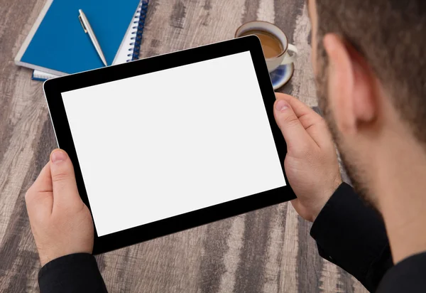 Man met digitale tablet — Stockfoto