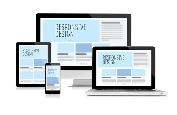 Responsive design on devices — Stock Photo, Image