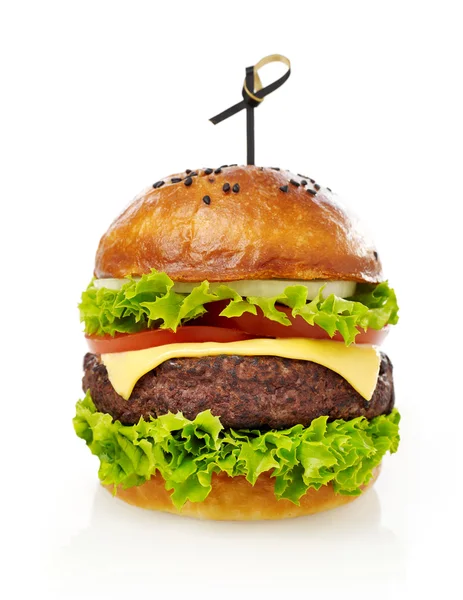 Cheeseburger on white — Stock Photo, Image