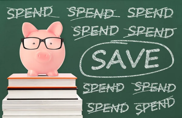 Save concept on blackboard — Stock Photo, Image