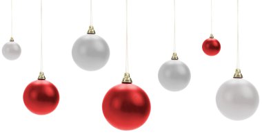 Beyaz Noel süsleri