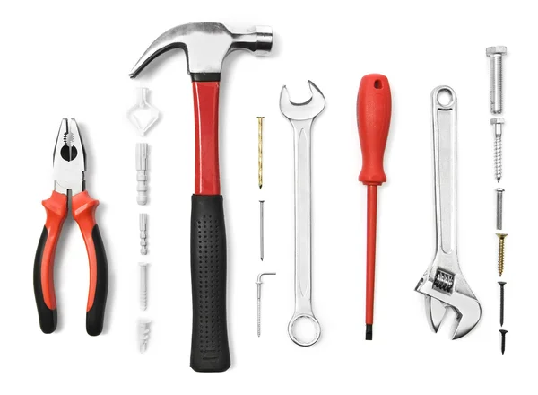 Work tools on white — Stock Photo, Image