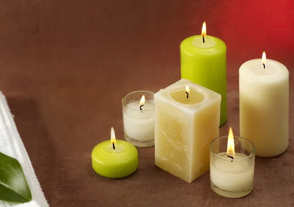 Spa candles concept — Stock Photo, Image