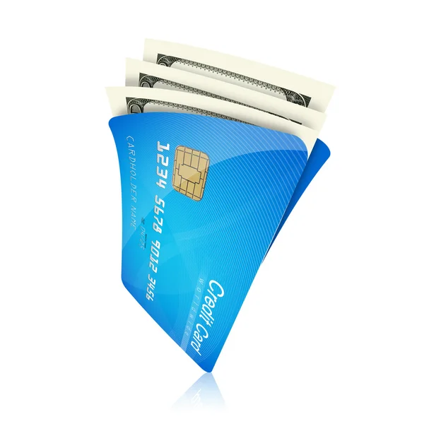 Geldbörse mit Kreditkarte — Stockfoto