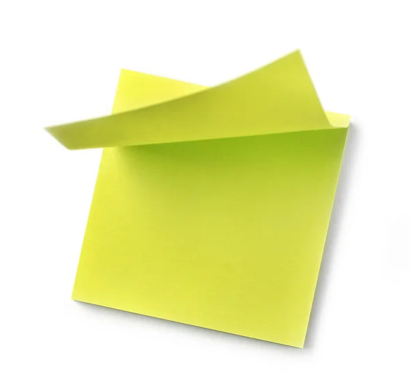 Adhesive note on white — Stock Photo, Image