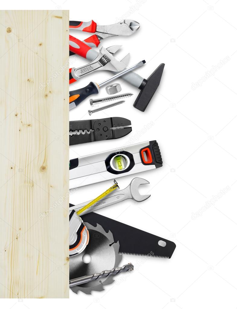 DIY tools and wood board