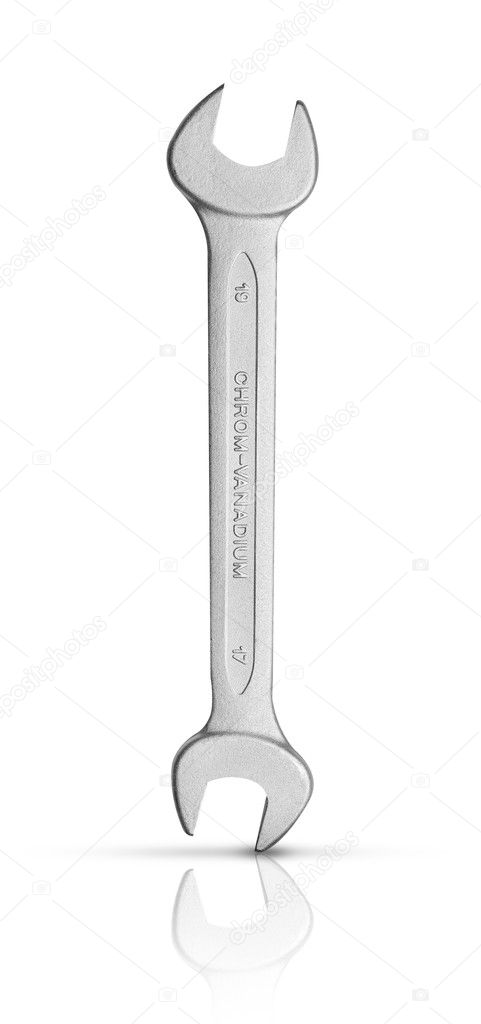 Wrench on white background