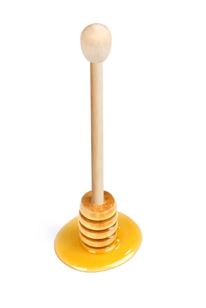 Honey dipper on white — Stock Photo, Image