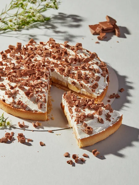 Tarta Queso Con Fresas Gris —  Fotos de Stock