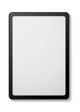 Beyaz arkaplanda dijital tablet modeli