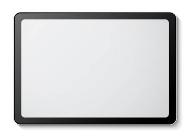 Beyaz arkaplanda dijital tablet modeli