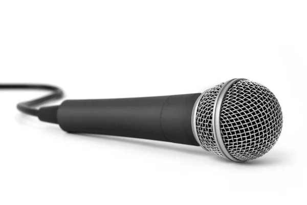 Métal Gris Foncé Microphone Isolé — Photo