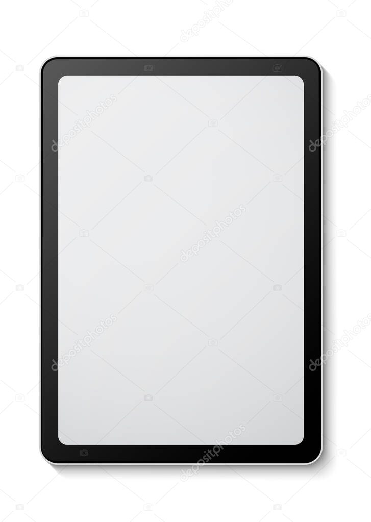 Digital tablet mockup on white background