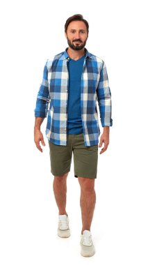 Beyaz arka planda genç yetişkin