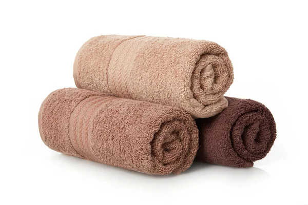 Rolled Towels White Background — Stock Photo, Image