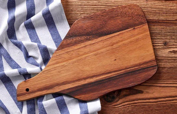 Wooden Cutting Board Wooden Table — Stock Photo, Image