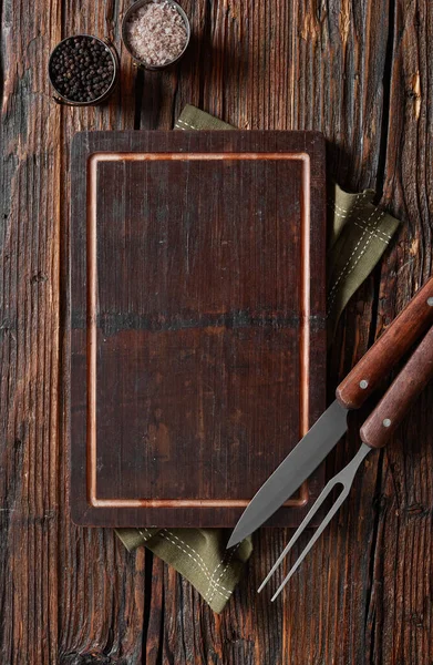 Houten Snijplank Houten Tafel — Stockfoto