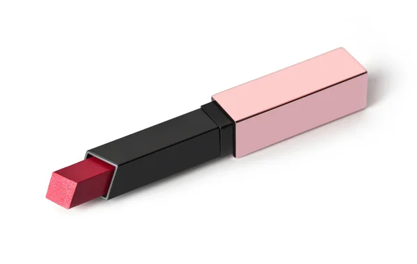 Tubo Rossetto Isolato Bianco — Foto Stock