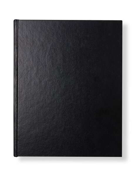 Blank book cover on white background