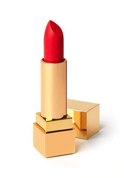 Tubo Rossetto Isolato Bianco — Foto Stock