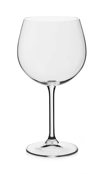 Vin Rouge Verre Vide Sur Fond Blanc — Photo