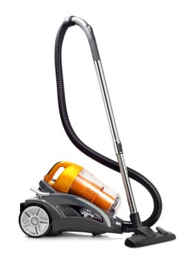 elektrik süpürgesi üzerinde beyaz izole