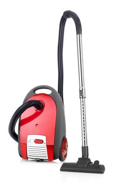 elektrik süpürgesi üzerinde beyaz izole