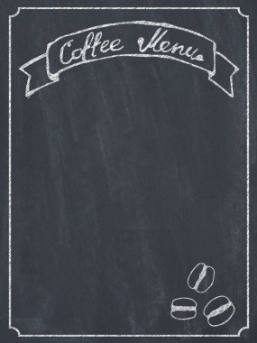 kahve menüsünde yazı tahtası